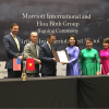 The signing ceremony of operating contract of HBG Group with Marriott hotel group